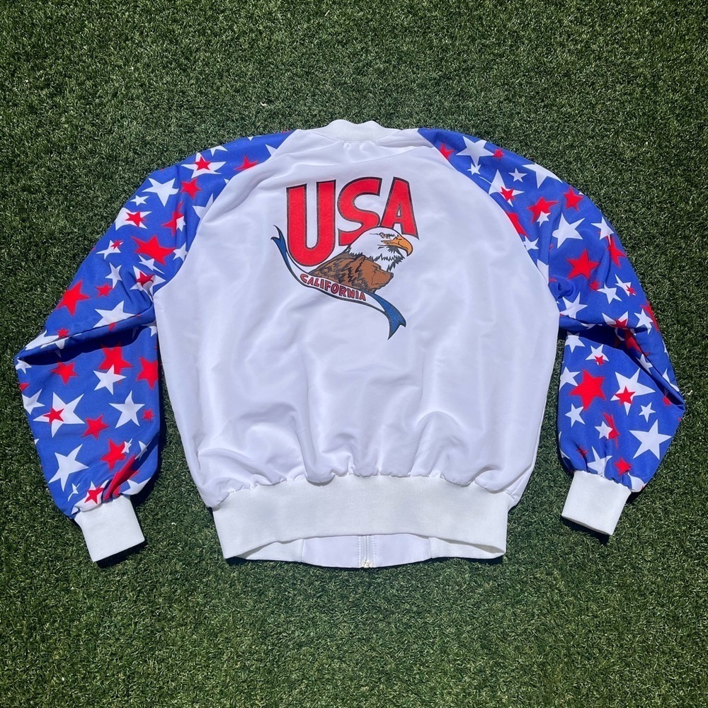 VTG 80’s USA Themed Police Games White Jacket